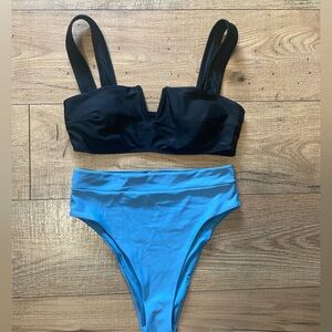 Black and Blue Bikini Set